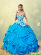 2016 Elegant Sweetheart Quinceanera Dresses with Beading and Pick Ups