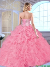 2016 Exclusive Sweetheart Quinceanera Dresses Beading and Ruffles