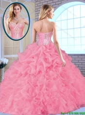 2016 Exclusive Sweetheart Quinceanera Dresses Beading and Ruffles