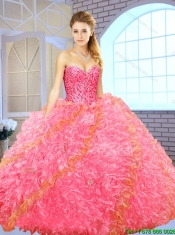 2016 Exquisite Beading Sweetheart Quinceanera Gowns with Floor Length