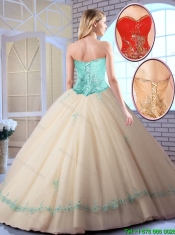 2016 Fall Cheap Appliques Sweetheart Quinceanera Gowns in Red