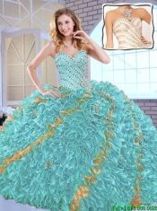 2016 Gorgeous Beading Sweet 16 Dresses with Beading and Ruffles