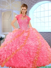 2016 Gorgeous Beading Sweet 16 Dresses with Beading and Ruffles