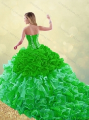2016 Gorgeous Multi Color Quinceanera Dresses with Brush Train