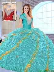 2016 Modest Beading Sweetheart Quinceanera Gowns in Multi Color