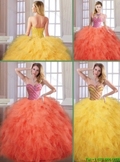 2016 New Arrivals Fall Sweetheart Quinceanera Dresses with Floor Length