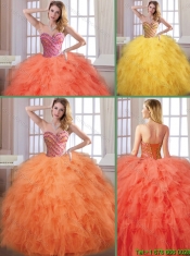 2016 New Arrivals Fall Sweetheart Quinceanera Dresses with Floor Length