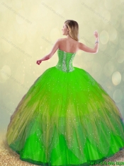 2016 Perfect Ball Gown Multi Color Quinceanera Dresses with Beading