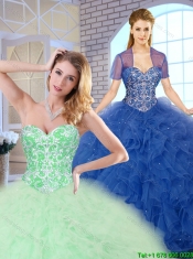 2016 Popular Ball Gown Sweet 16 Dresses with Beading and Ruffles