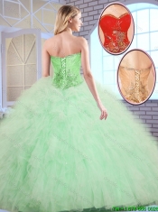 Beautiful Red Quinceanera Dresses with Appliques and Ruffles