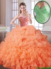 Best Selling Orange Red New Style Sweet 16 Dresses with Beading