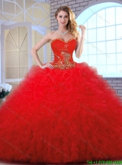 Cheap Appliques and Ruffles Quinceanera Gowns with Sweetheart