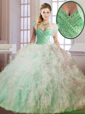 Cheap Beading and Ruffles Quinceanera Dresses in Multi Color