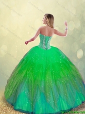 Classical Floor Length Detachable Quinceanera Dresses with Sweetheart
