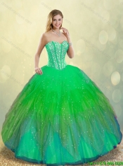 Classical Floor Length Detachable Quinceanera Dresses with Sweetheart