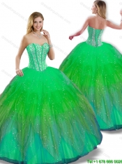 Classical Floor Length Detachable Quinceanera Dresses with Sweetheart