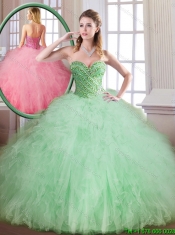 Classical Sweetheart Quinceanera Gowns with Beading and Ruffles