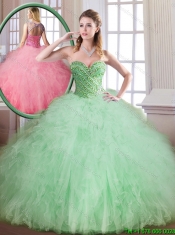 Classical Sweetheart Quinceanera Gowns with Beading and Ruffles