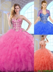 Elegant Ball Gown Sweetheart Quinceanera Dresses with Beading