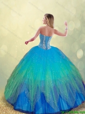 Elegant Beading Ball Gown Detachable Sweet 16 Dresses in Multi Color