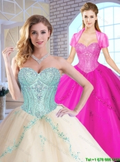 Elegant Sweetheart Quinceanera Dresses with Appliques and Sequins