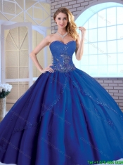 2016 Exclusive Royal Blue Quinceanera Dresses with Appliques