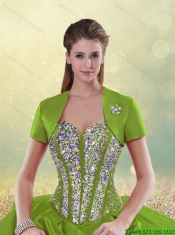 Exquisite Sweetheart Quinceanera Gowns with Beading and Ruffles