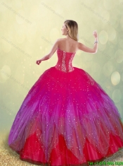 Fashionable Beading  Sweetheart Multi Color Detachable Quinceanera Dresses