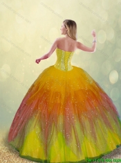 Luxurious Beading Detachable Quinceanera Gowns with Floor Length