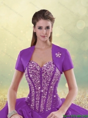 New Arrivals 2016 Sweetheart Quinceanera Gowns with Brush Train