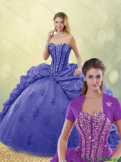 New Arrivals 2016 Sweetheart Quinceanera Gowns with Brush Train