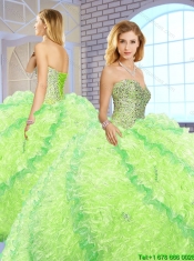 New Arrivals Sweetheart Quinceanera Gowns with Beading and Ruffles