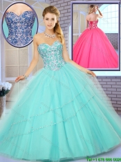 New Style Floor Length Quinceanera Gowns with Beading