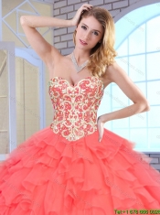 New Style Gorgeous Beading and Ruffles Quinceanera Gowns with Sweetheart