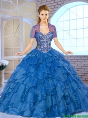 New Style Gorgeous Beading and Ruffles Quinceanera Gowns with Sweetheart