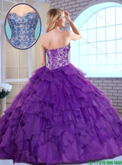 New Style Gorgeous Beading and Ruffles Quinceanera Gowns with Sweetheart