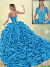 New Style Sweetheart Detachable Quinceanera Gowns with Beading and Appliques