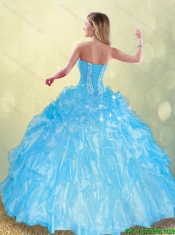 Perfect Ball Gown Sweet 16 Dresses with Beading and Ruffles