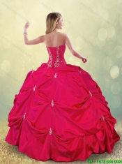 Perfect Sweetheart Beading Detachable  Quinceanera Gowns in Hot Pink