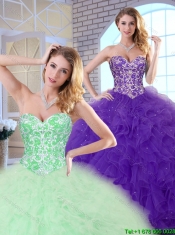 Perfect Sweetheart Quinceanera Gowns with Beading and Ruffles