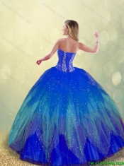 Popular 2016 Sweetheart Detachable Quinceanera Gowns with Beading