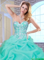 Popular Beading and Ruffles Sweet 16 Dresses with Sweetheart