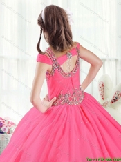 2015 Fall Adorable Off the Shoulder Little Girl Pageant Dresses with Beading