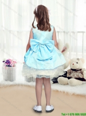 2015 Fall Elegant A Line Scoop Sashes Mini Quinceanera Dresseswith Bowknot