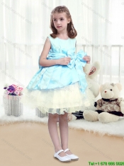 2015 Fall Elegant A Line Scoop Sashes Mini Quinceanera Dresseswith Bowknot