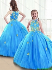 2015 Winter New Arrivals High Neck Mini Quinceanera Gowns with Beading
