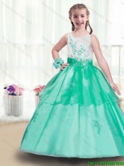 2016 Modest Scoop Mini Quinceanera Dresses with Appliques
