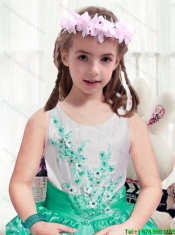 2016 Modest Scoop Mini Quinceanera Dresses with Appliques