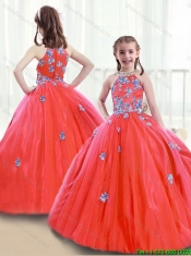2016 Popular Zipper Up Mini Quinceanera Dresses with High Neck