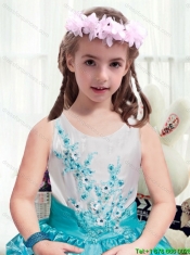 Adorable  Appliques Scoop Mini Quinceanera Dresses in Multi Color